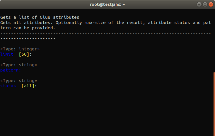 jans-cli Attributes Get All